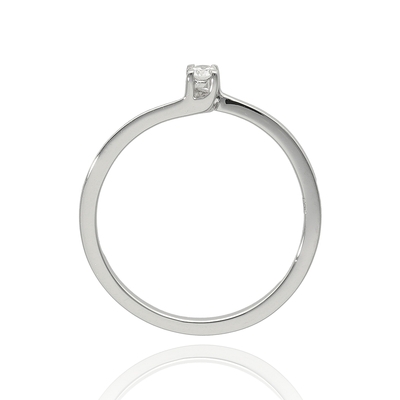 Fehér arany gyűrű 55-ös méret (B47889)